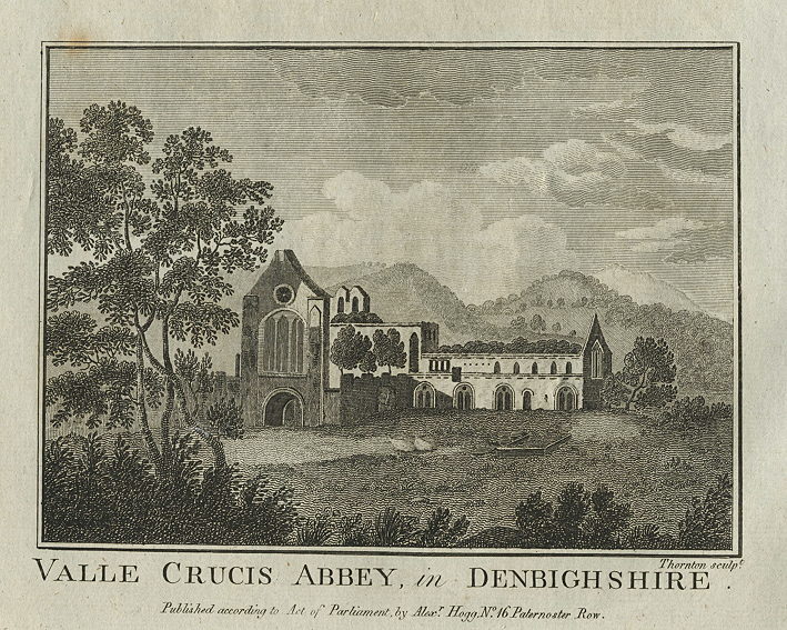 Wales, Valle Crucis Abbey, 1786