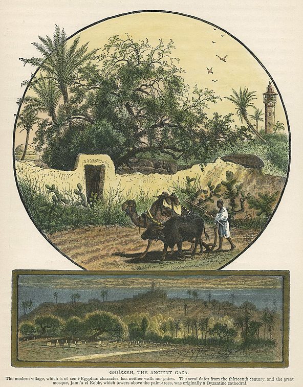 Holy Land, Ghuzzeh, the ancient Gaza, 1875