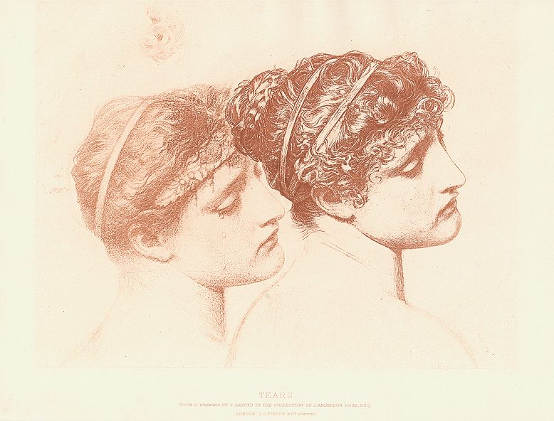 'Tears', sketches by F.Sandys, 1884