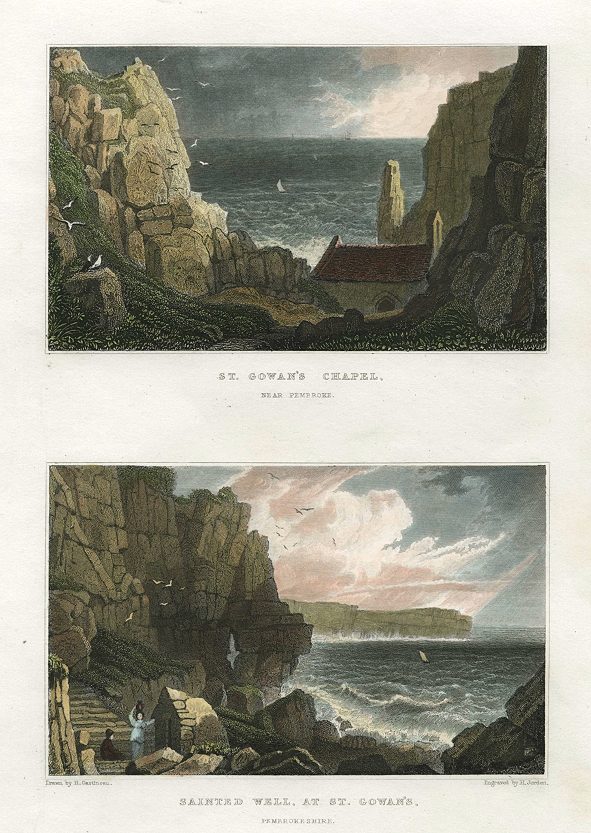 Wales, Pembrokeshire, St.Gowan's, (2 views), 1830