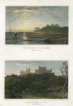 Wales, Carmarthenshire, Llanstephan, (2 views), 1830