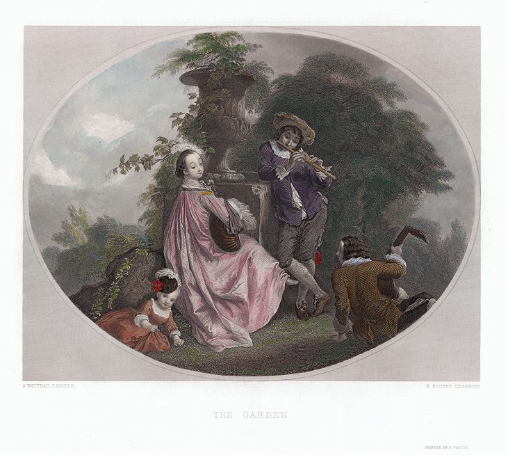 The Garden, after Watteau, 1854