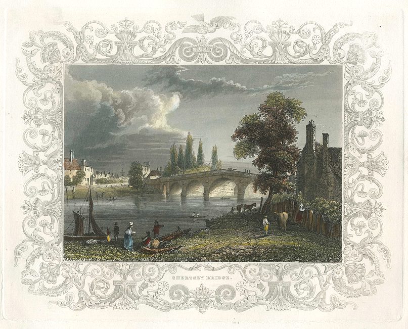 Surrey, Chertsey Bridge, 1830