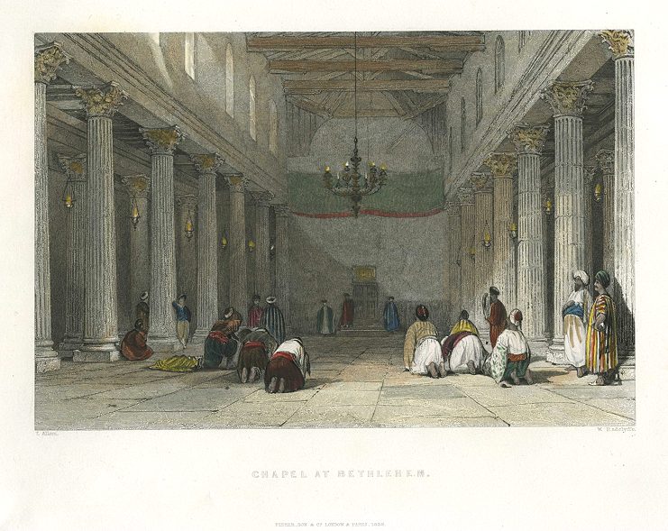 Holy Land, Chapel at Bethlehem, 1837