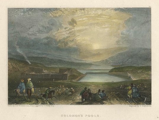 Holy Land, Solomon's Pools, 1836