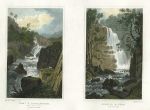 Wales, Pont Y Rhydlanfair & Pistill Y Caen, (2 views), 1830