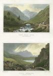 Wales, View near Aber & Llyn Gwynant, (2 views), 1830