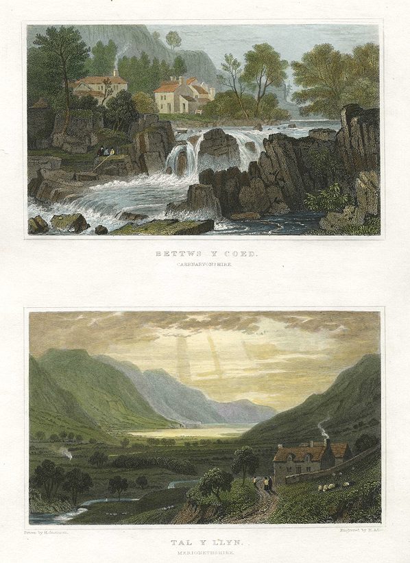 Wales, Bettws-Y-Coed & Tal-Y-Llyn, (2 views), 1830