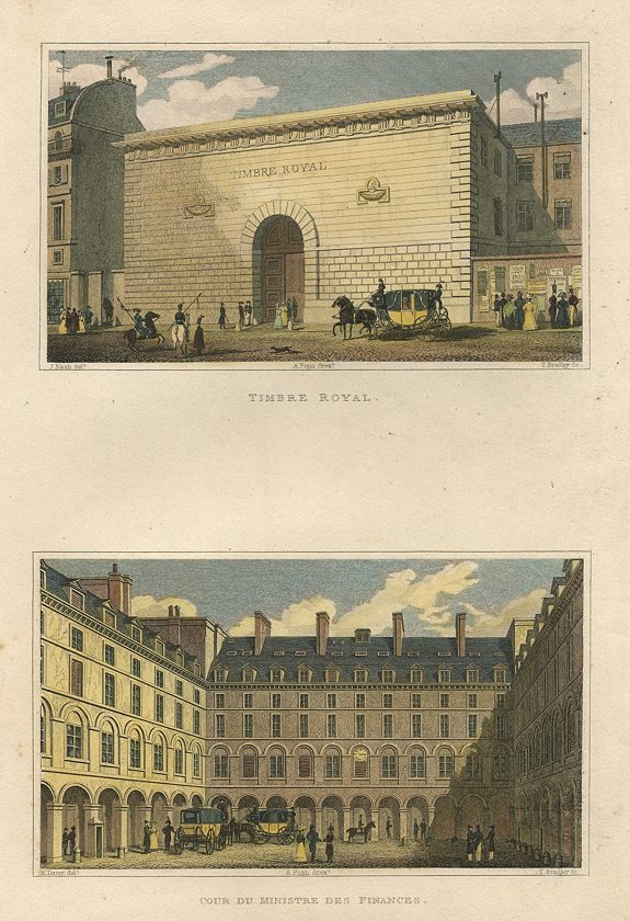 Paris, Timbre Royal & Cour de Ministre des Finances, 1840