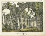 Cumberland, Lanercost Priory, stone lithograph by Whittock, 1825