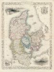 Denmark, Tallis/Rapkin map, 1853