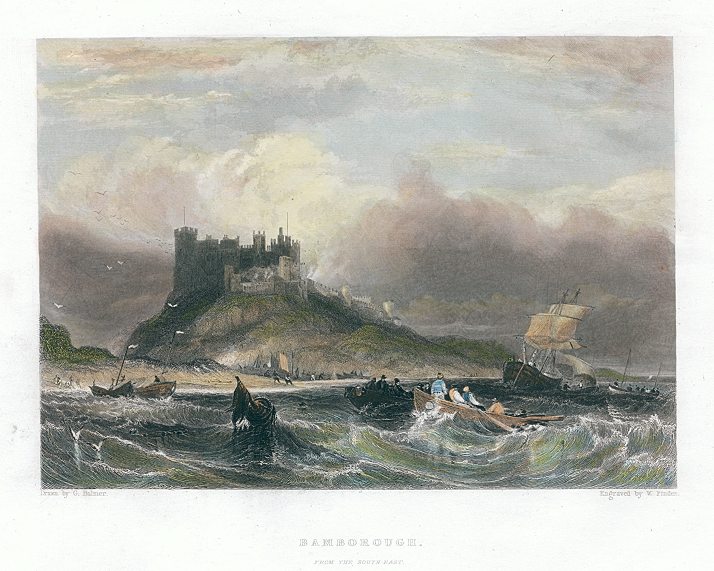 Northumberland, Bamborough Castle, 1842