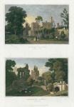 Wales, Ruthin Castle and Hawarden Castle, (2 views), 1830
