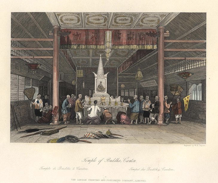 China, Canton, Temple of Buddha, 1858