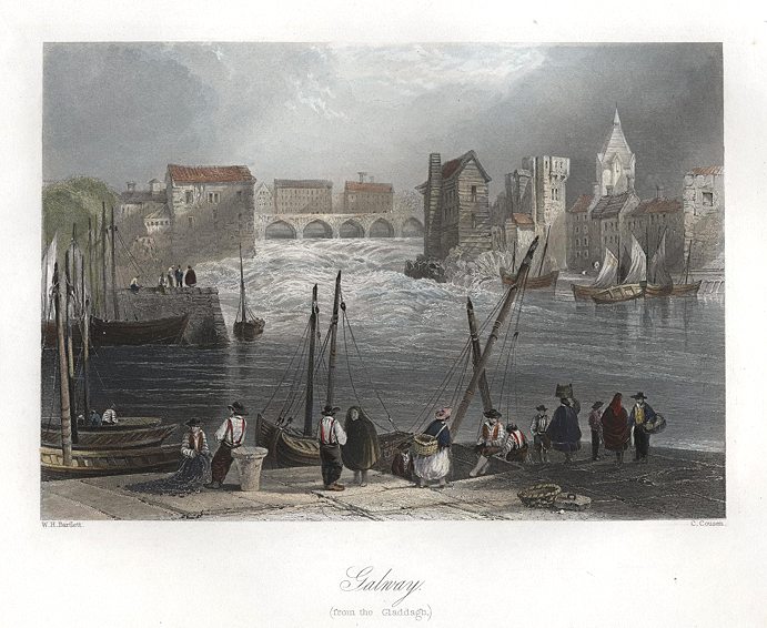 Ireland, Galway from the Claddagh, 1842