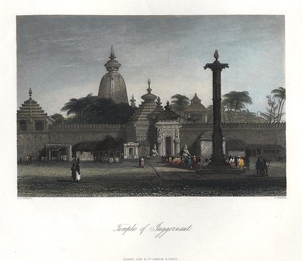 India, Temple of the Juggernaut, 1845