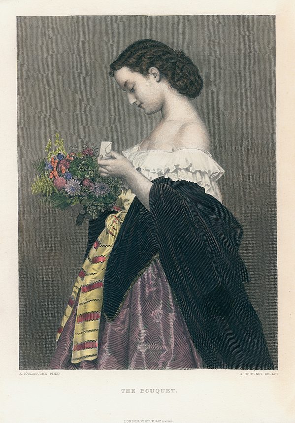 The Bouquet, after Toulmouche, 1877