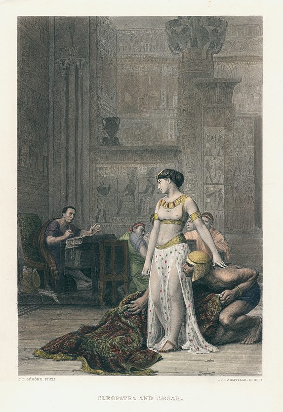 Cleopatra and Caesar, after Gerome, 1877