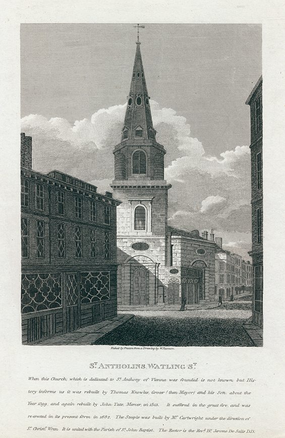 London, St.Antholins, Watling Street, 1810