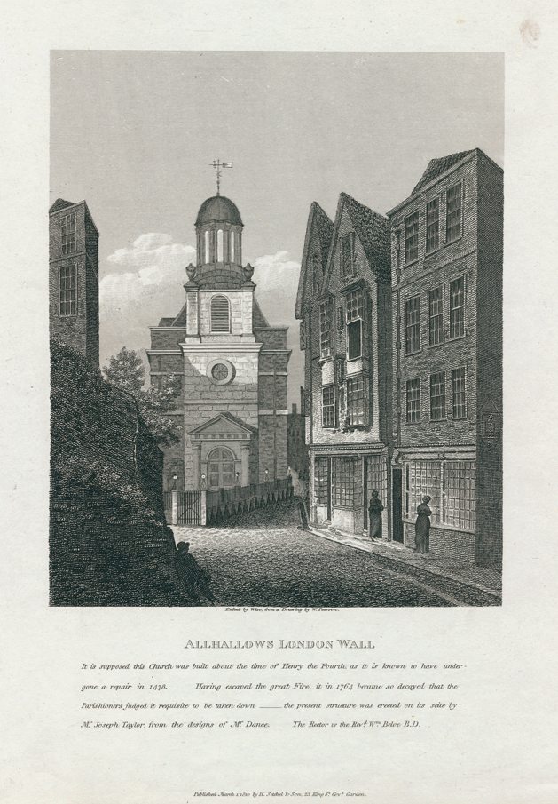 London, Allhallows, London Wall, 1810