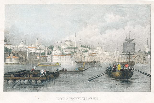 Turkey, Constantinople, stone lithograph, c1835