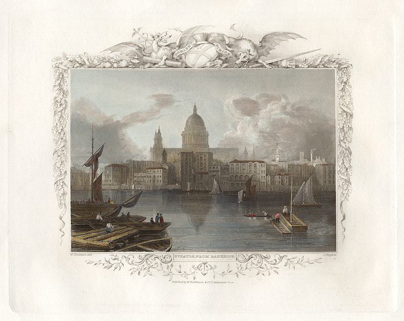 London, St. Pauls, from Bankside, 1830