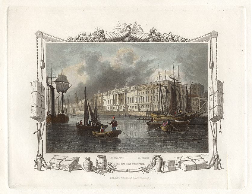 London, Custom House, 1830