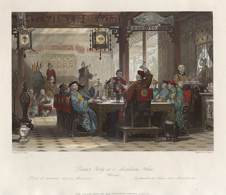 China, Dinner Party at a Mandarin's House, 1858