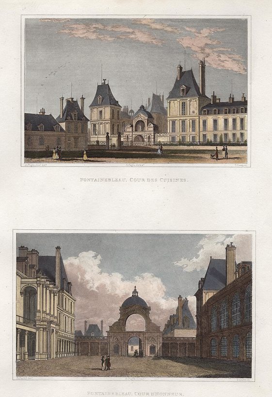 Paris, Fontainebleau (2 views) , 1840