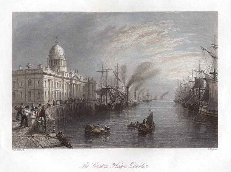 Ireland, Dublin, The Custom House, 1842