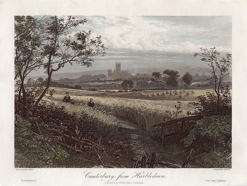 Kent, Canterbury from Harbledown, 1865