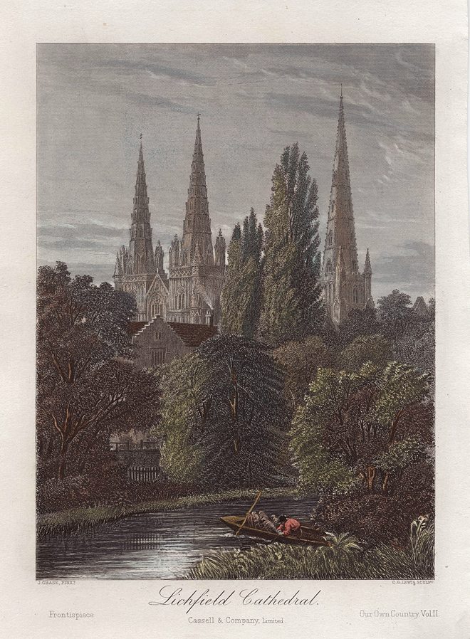 Staffordshire, Lichfield Cathedral, 1865
