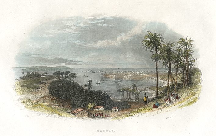 India, Bombay view, 1845