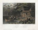 Canada, Shanty on Lake Chaudiere, 1842
