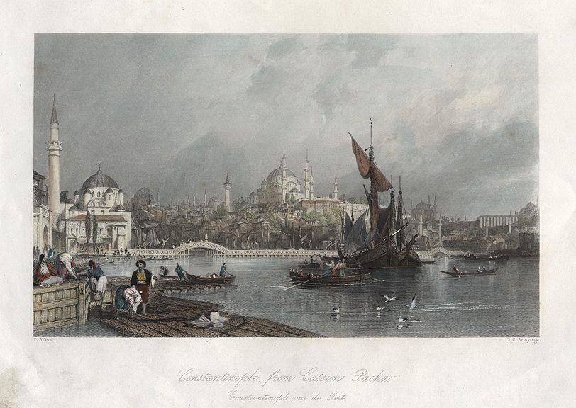 Turkey, Constantinople from Cassim Pacha, 1838