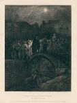 Night Scene in East London - the Thieves' Roll Call, etching, 1883