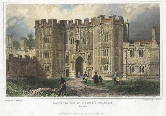 Essex, Gateway of St.Osyth's Priory, 1834