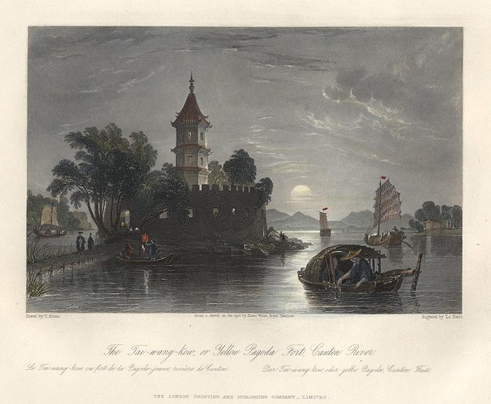 China, Yellow Pagoda Fort, Canton River, 1858