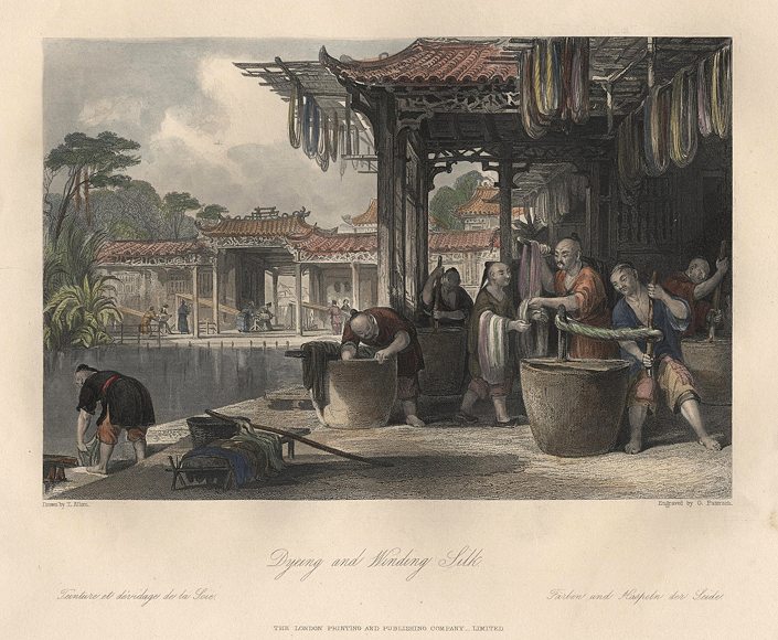 China, Dyeing & Winding Silk, 1858