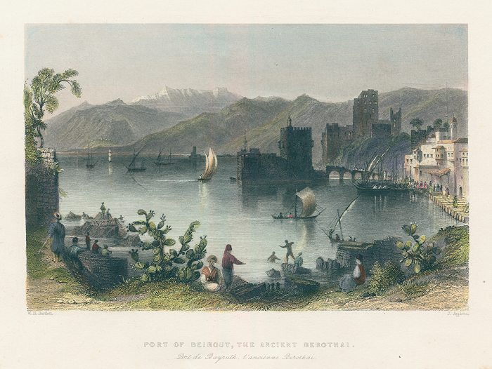 Lebanon, Beirut port, 1837