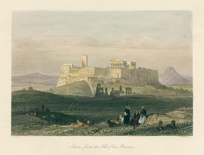 Greece, Athens from the Hill of the Museum, 1853