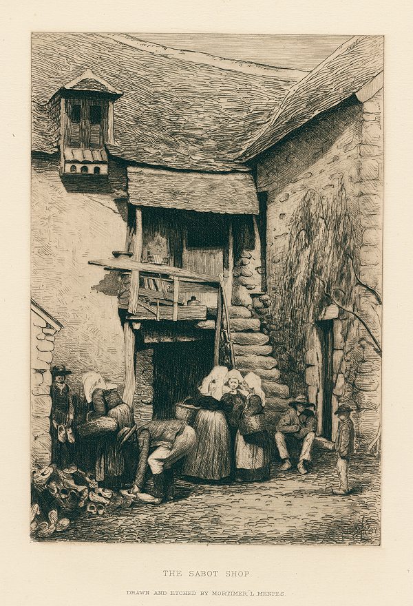 The Sabot Shop, etching by Mortimer Menpes, 1881