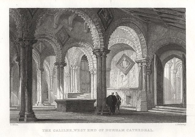 Durham Cathedral, the Galilee, 1832