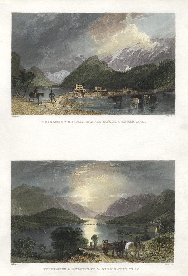 Cumberland, Thirlmere Bridge & Thirlmere and Helvellen, 1832