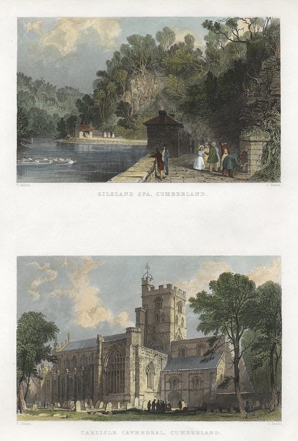 Cumberland, Gilsland Spa & Carlisle Cathedral, 1832