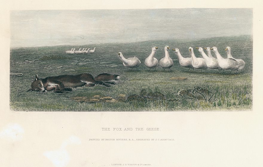 The Fox and the Geese, after Briton Rivierre, 1883