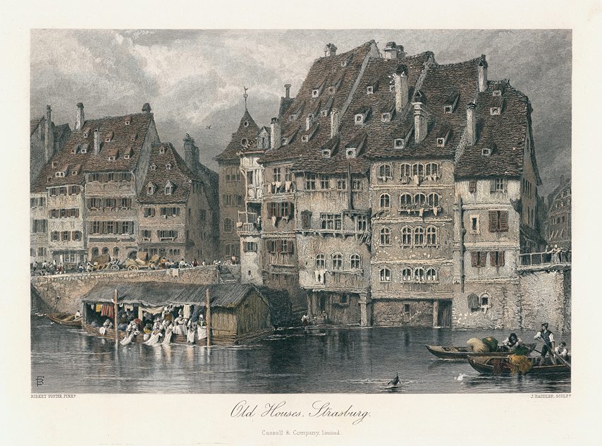 France, Strasbourg view, 1872