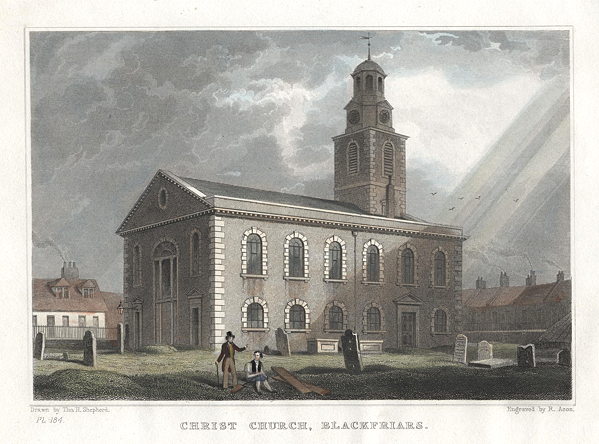 London, Blackfriars, Christ Church, 1831