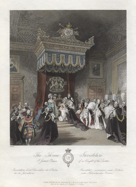 London, St.James's Palace, the Throne, 1845