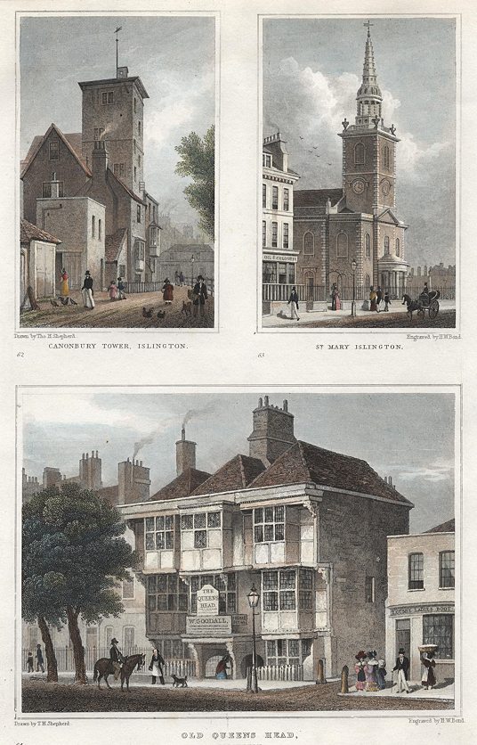 London, three Islington views, 1831